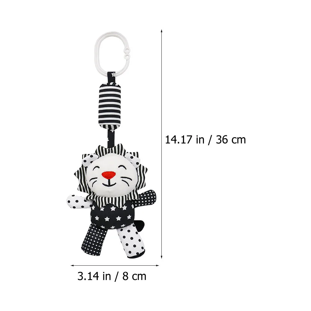 1pc Black White Mobile Premium Baby Grasping Early Education Rattle Pendant Animal Hanging Wind Chime Themed Hanging Wind Chime