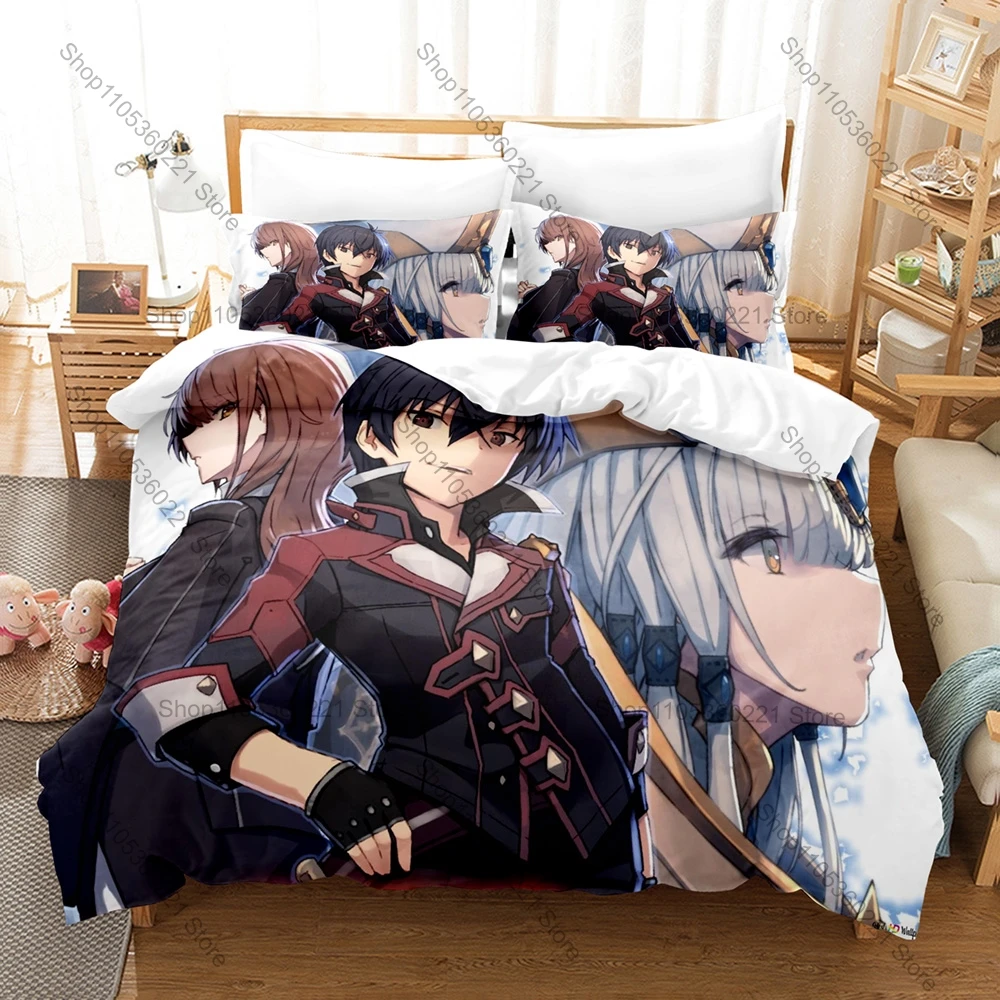 Cool Magic Demon School Art Printed Bedding Kit 3PCS Duvet Cover & 2 Pillow Covers Breathable Soft Linens Otaku Bedroom Ornament
