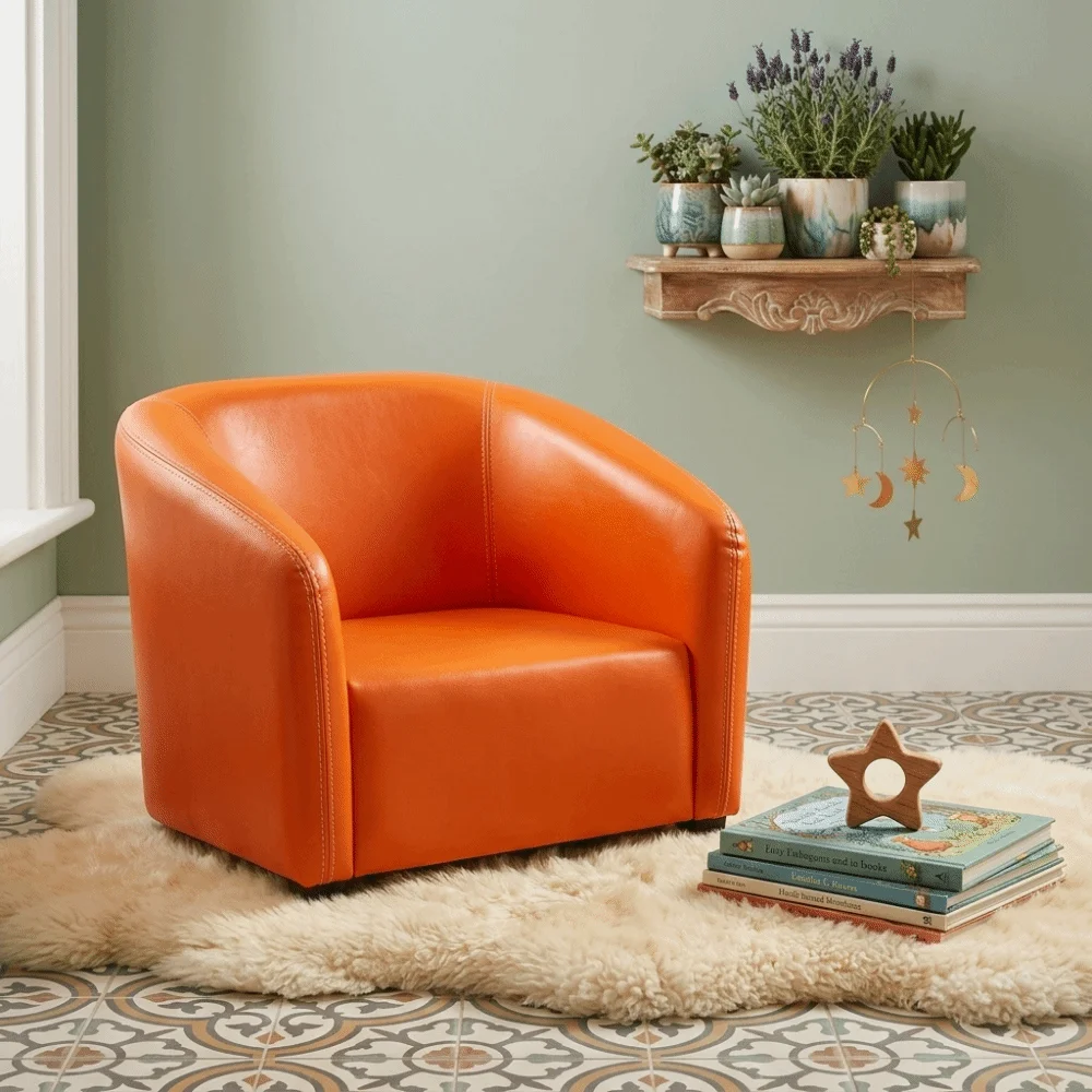 Gift Choice Comfortable Kids Single Sofa Chair Small Soft Lazy Armchair Lightweight Cozy Children Furniture Home view 4