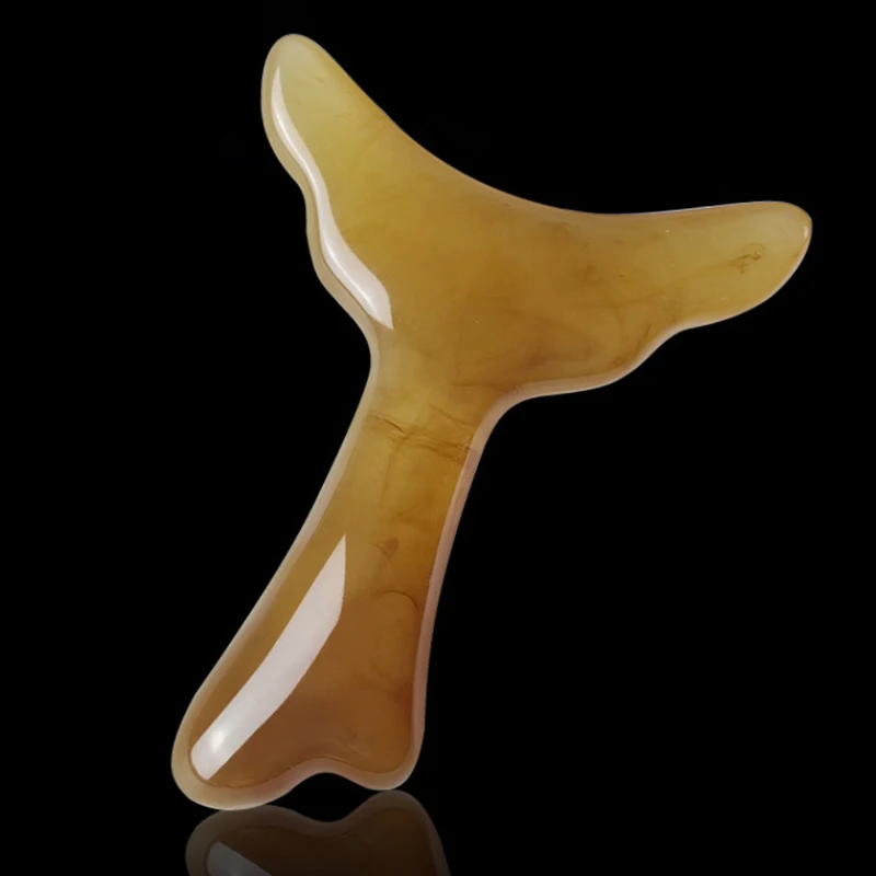 Facial Lifting Resin Guasha Board Scraping Massage Tool For Neck Shoulder Back Meridian Massage Stick