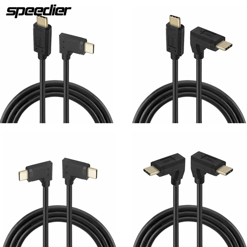 

3A Standard 15+1 Core 10Gbps Speed 90° Bend Gold-plated Type-c Male-to-male Data Charging Cable
