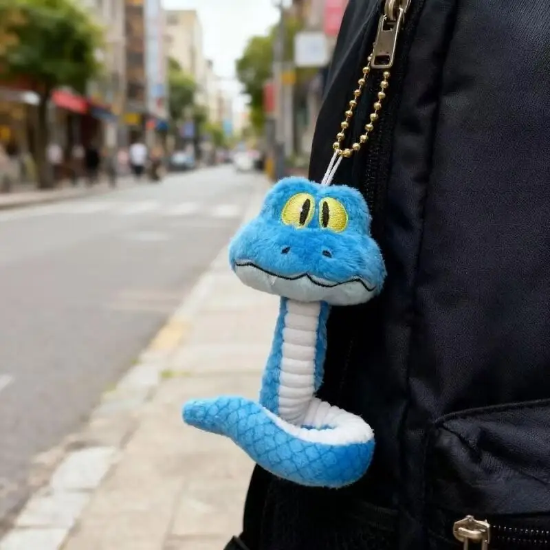 Versión Q Disney Zootopia 2 Gary serpiente azul muñeco de peluche llavero estudiante mochila cremallera decoración colgante regalo de vacaciones