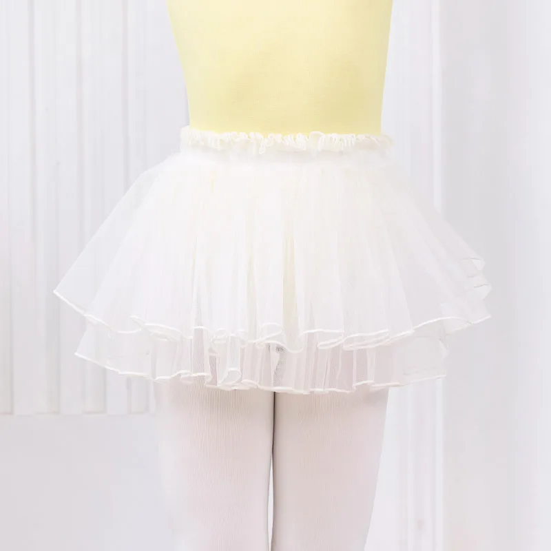 

Детская балетная юбка-пачка для девочек, двухслойная тюлевая юбка, юбка-пачка принцессы, белая мини-юбка для выступлений, юбка для вечеринок