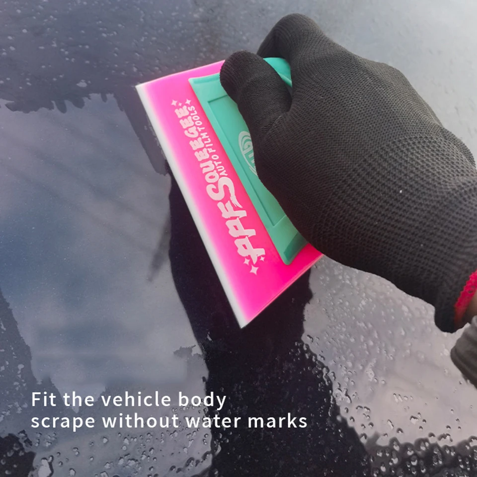

Trapezoid Pointed Tip PPF Squeegee for Car Film Installation, Rubber Squeegee for Clear Bra Application, Water Removal Tool QL-1