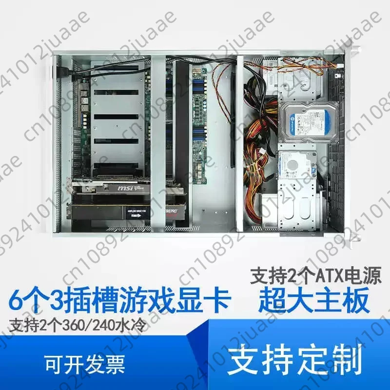Game graphics card 4090 double 360 water-cooled 385 ultra-wide main board PCIE transmission graphics card 12 slots