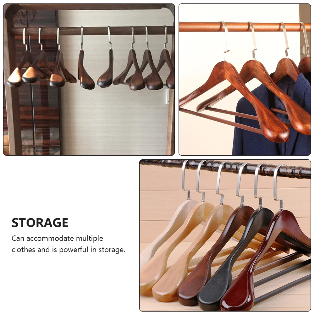 Solid Wood Hanger Cedar Suit Hangers Wall Coat Dreses Multi-function Drying Rack Useful Clothes Pants