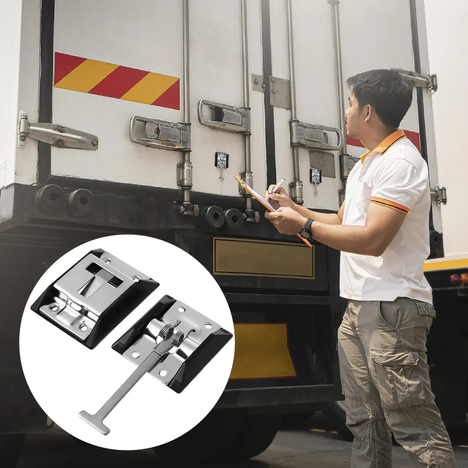 

Metal T-Style Stainless Steel Door Catch Holder Heavy-Duty Entry Door Stop for Rv Trailer Camper 13x65x1cm Rustproof Strong