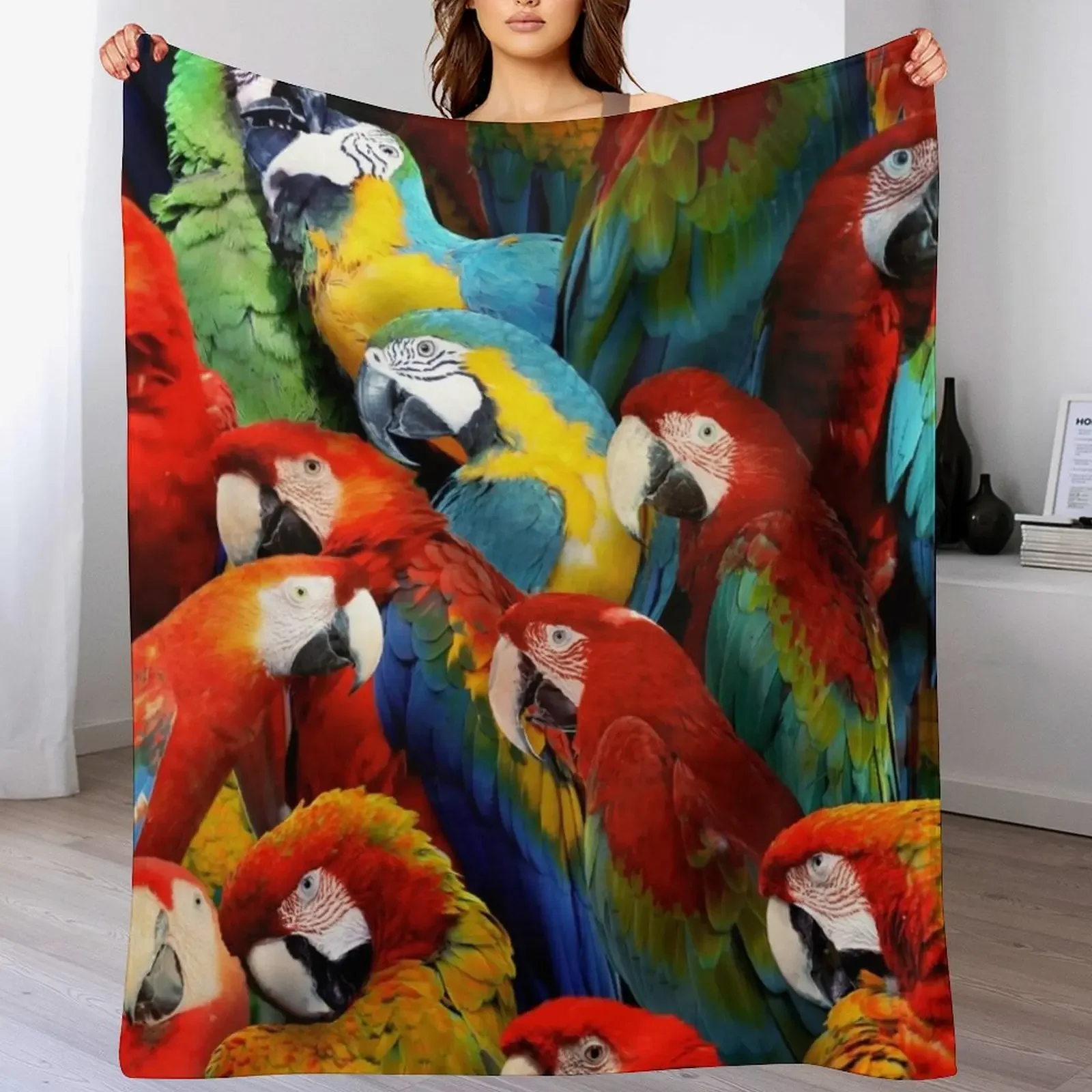 Parrots Throw Blanket All Season Soft Lightweight Blanket for Home