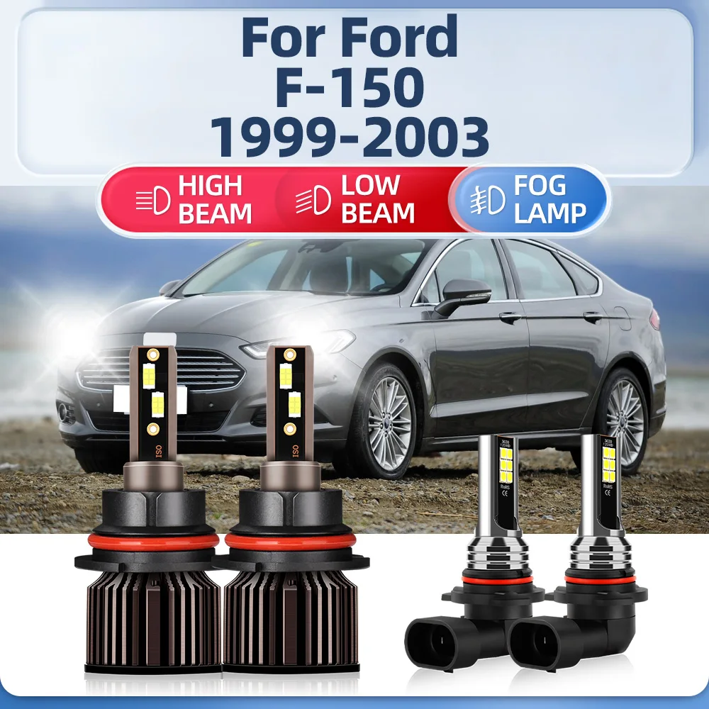 

240W Canbus LED Lights 40000LM Car Headlight Bulbs 12V 6000K White Auto Fog Lamps For Ford F-150 1999 2000 2001 2002 2003