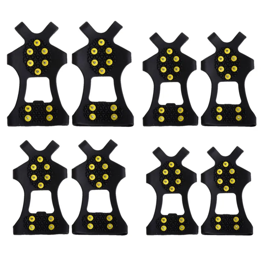 1 пара новых износостойких захватов для льда, S-XXL, противоскользящие кошки из ТПЭ, 10 шпилек, бутсы, зимние бахилы