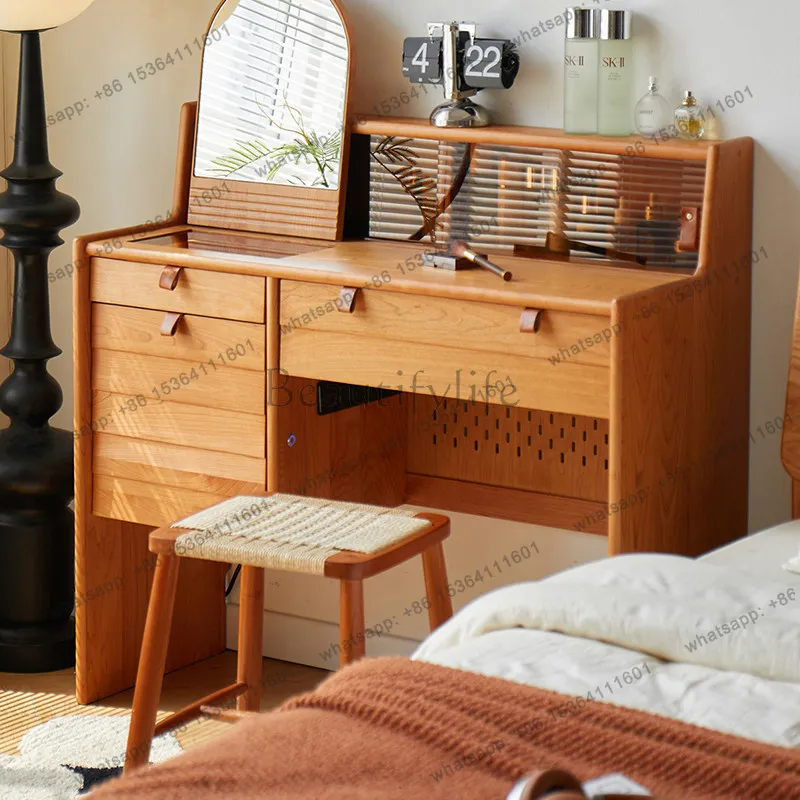 

Aesthetic Organizer Dressing Table Minimal Desings Metal Luxury Wooden Dressers Mirror Storage Comoda Pra QuartoSalon Furniture