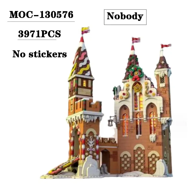 

New MOC-130576 Christmas and Winter Castle Model Building 3971PCS Adult and Children's Puzzle Education Birthday Toy Gifts