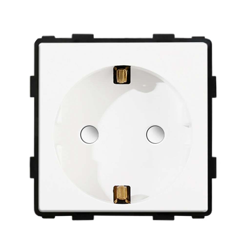 Bingoelec DIY Series White Glass Panel Wall Switch EU French electrical outlets USB socket TV Touch Module DIY