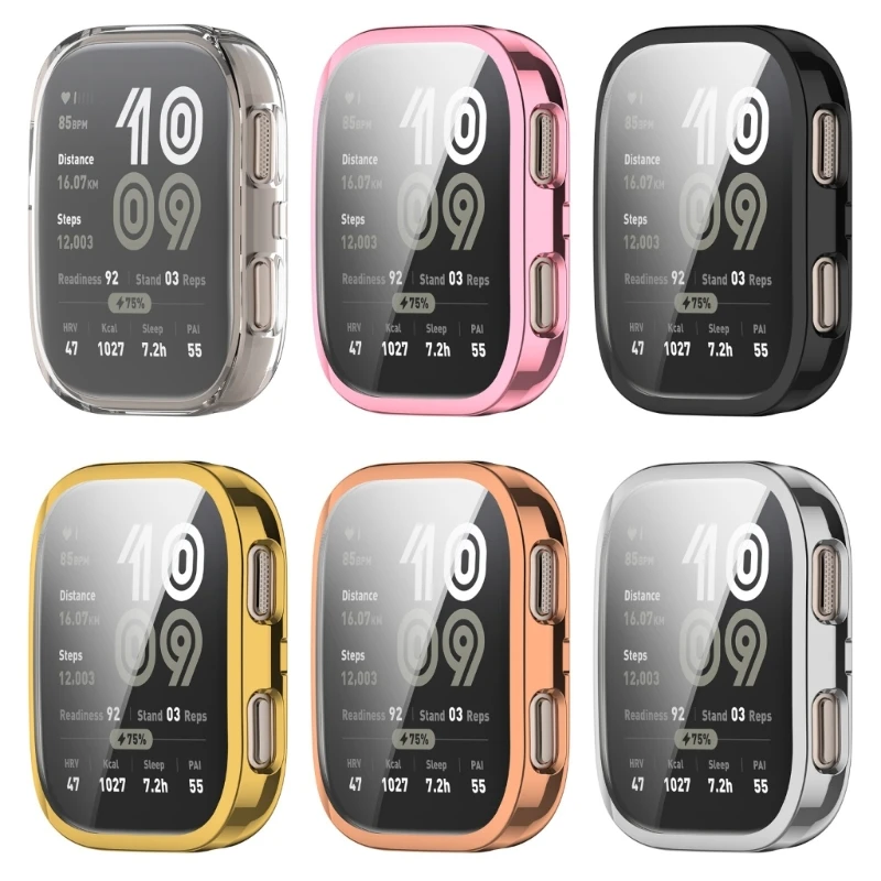 Capa protetora para amazfit bip 6 completo tpu protetor de tela quadro para amazfit bip6 bip 6 capa escudo acessórios