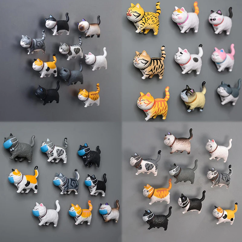 Creative 3D Mask Cat Refrigerator Magnets Office Magnet Paste Home Decor Gift