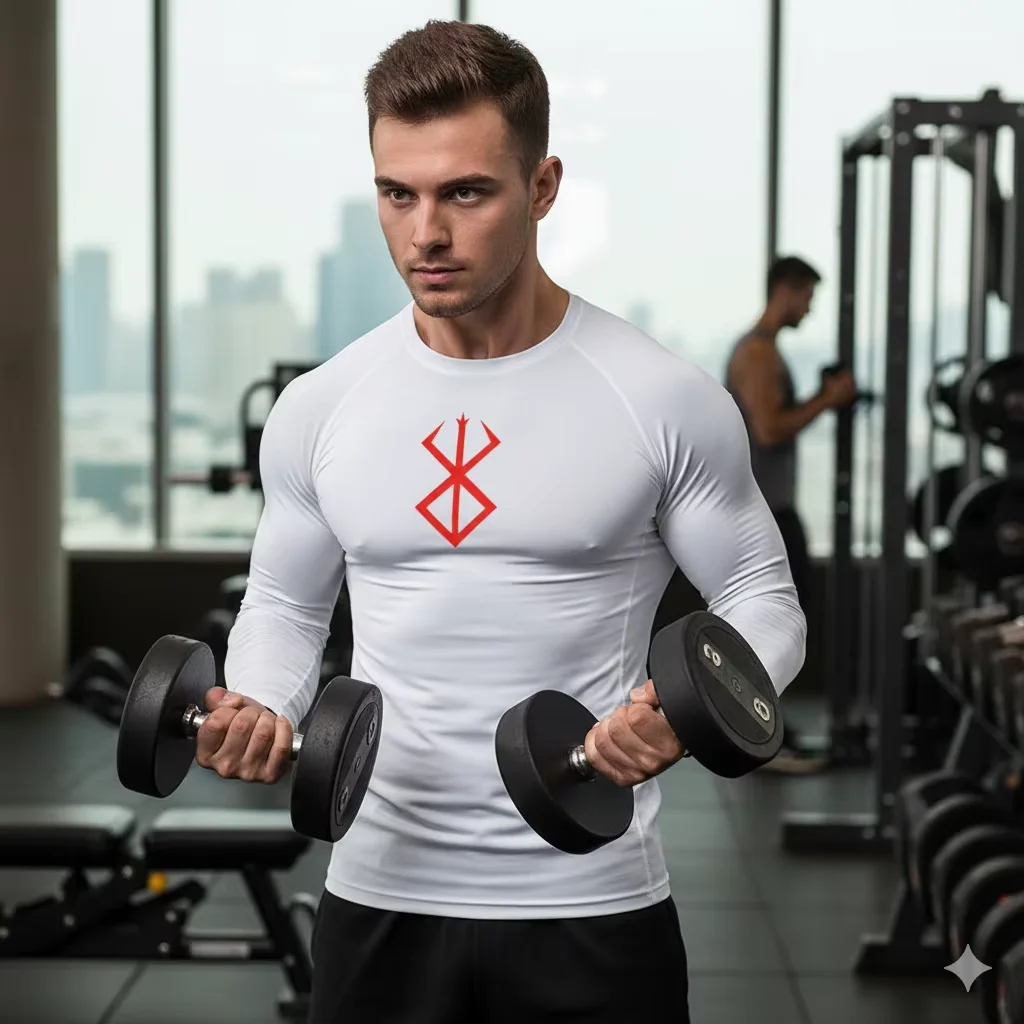 Camiseta de compresión para hombre, top deportivo de compresión, culturismo de secado rápido, manga larga, protector contra erupciones.