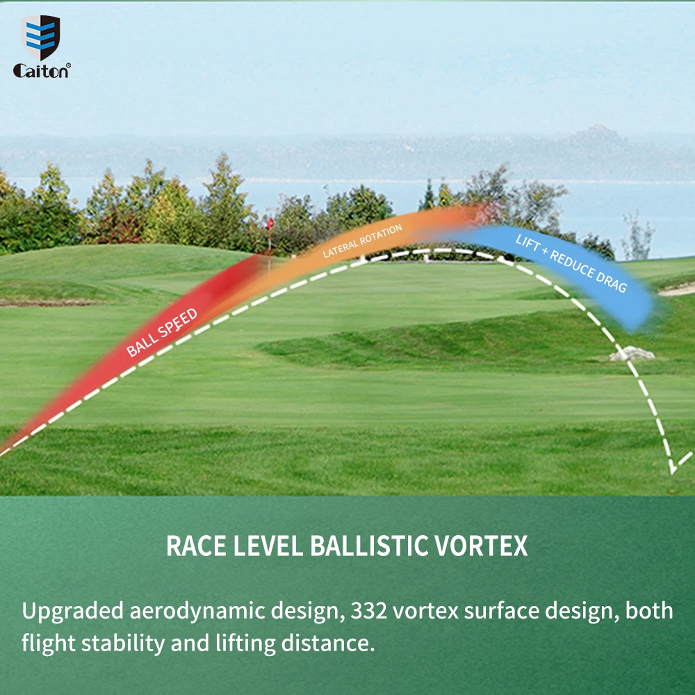 Caiton 12/6/3pcs mimořádný dálka golf koule - dvojí vrstva jádra s aerodynamický design - rybářská muška dál a různí konírna