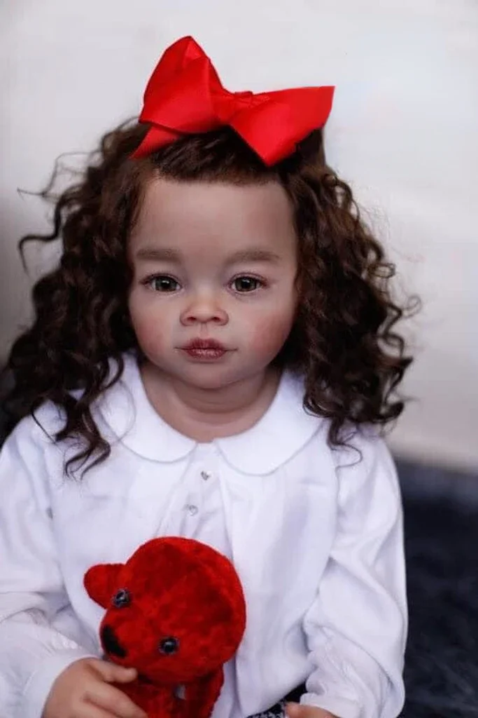 

Limited Supply 28inch Reborn Baby Doll Meili With Long Curly Hair Already Finished Doll With Different Dress Christmas GIft