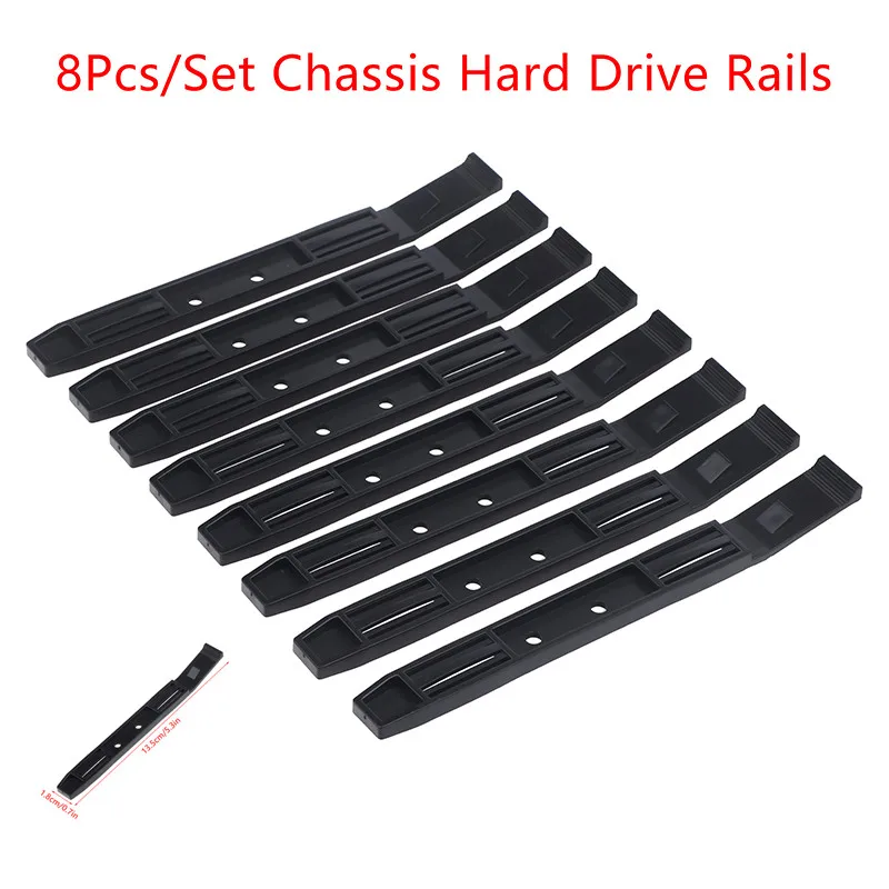 

4Pair Black Chassis Hard Drive Mounting Desktop Hard Disk Bracket Replacement for Old Or Damaged Hard Drive Mounting Bracket