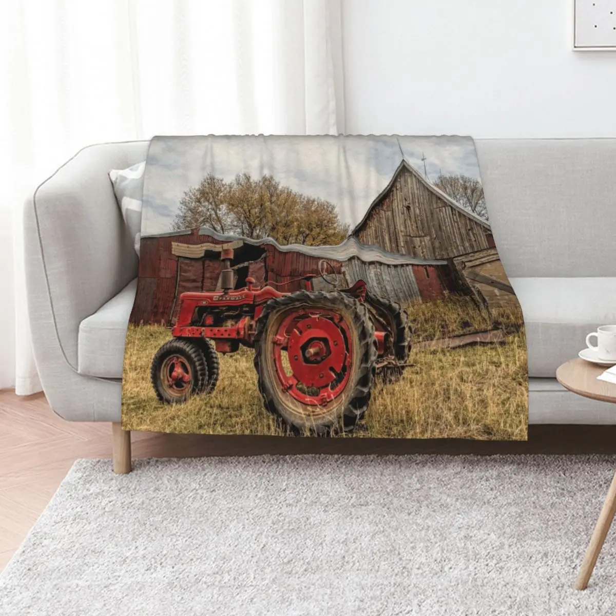 

Down on the Farm Throw Blanket Decorative Beds Personalized Gift Plush Sofa Blankets