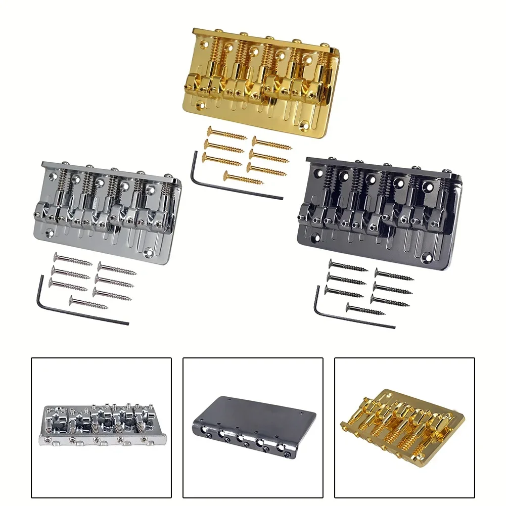 5-string Hardtail Bass Bridge Guitar Saddles Zinc Alloy Electric Bass Parts Zinc Alloy Professional Musical Instrument Accessory