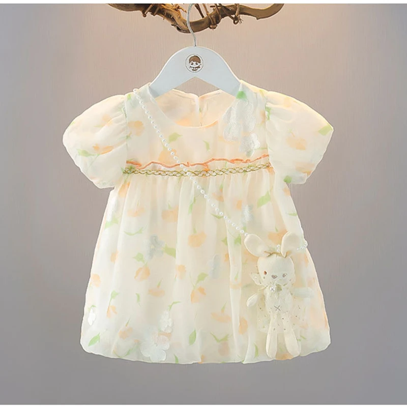 

9M-3T summer children kids girls fashion cute short sleeve dress