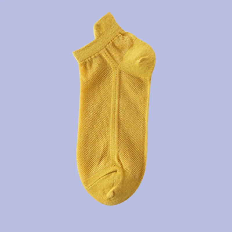 Chaussettes courtes d'été pour femmes, 5/10 paires, bateau fin, noir et blanc, maille, oreille, sport, bonbons, document, peu profondes, nouvelle collection 2024