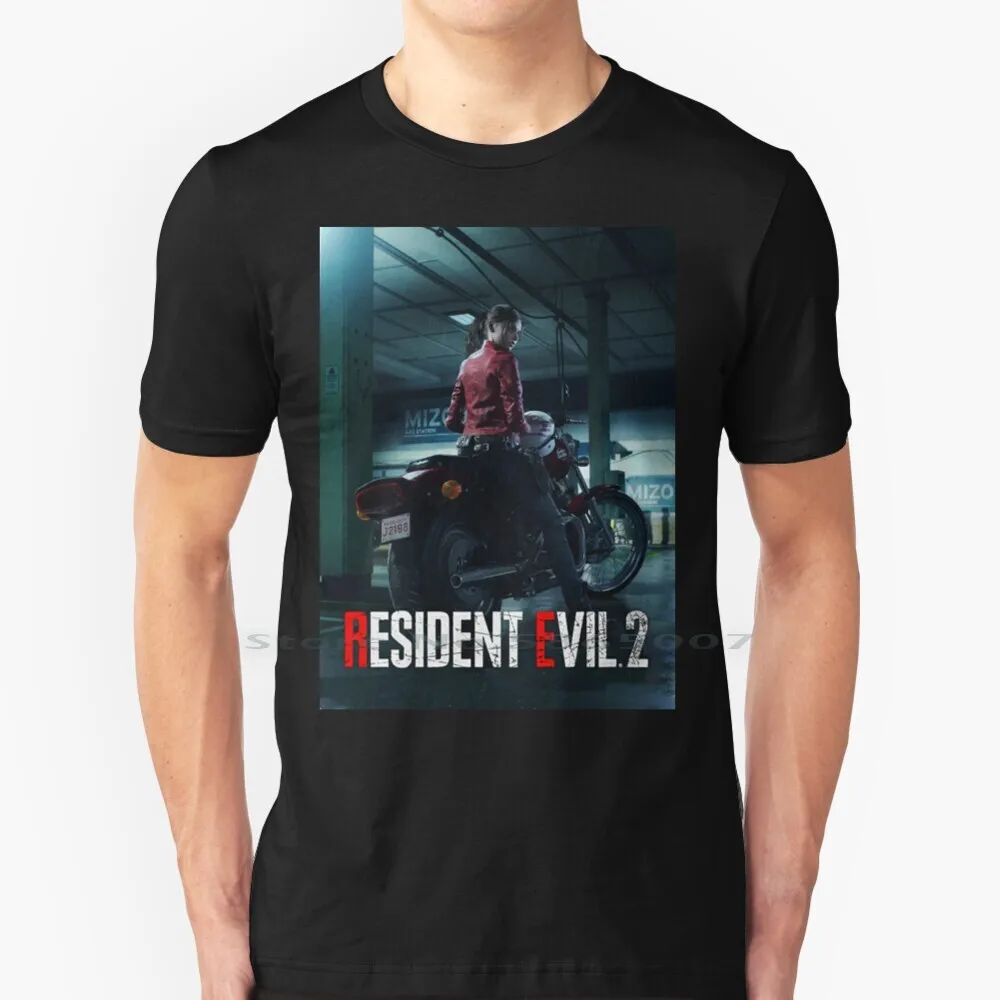 2 Remake-Claire 100% Cotton T Shirt Raccoon City Leon Kennedy Games Survival Horror Silent Hill Alan Wake The Evil Within Gamer