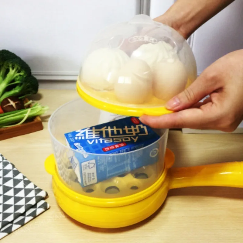 مقلاة كهربائية منزلية صغيرة مقلاة البيض المقلي المرجل باخرة غير عصا المقلية ستيك فطيرة عجة صانع الإفطار