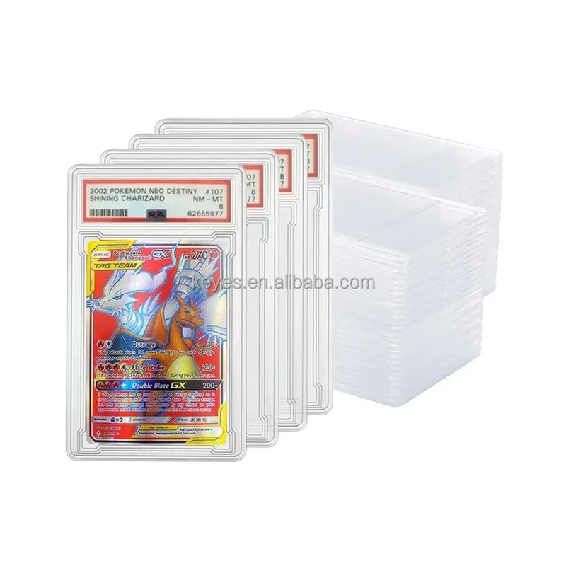 custom.Modern Plastic Graded Card Slab Protector Display Box Magnetic Trading Cards Holder Pro