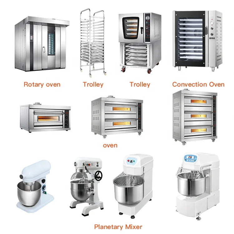 Complete Bakery Machines Industrial Full Set Bread Cake Bakery Baking Equipment Oven For Bakery Sale