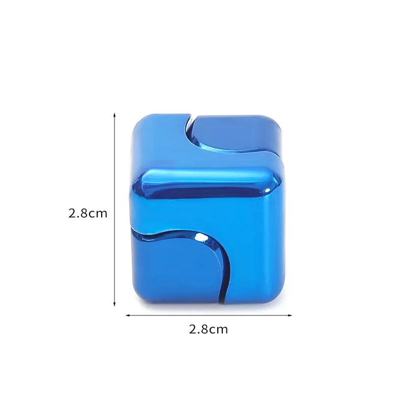 Giocattolo cubo Fidget Spinner in metallo per adulti e adolescenti - Fantastico gadget da scrivania sensoriale per alleviare lo stress da ufficio, strumento per l'autismo dell'ansia ADHD