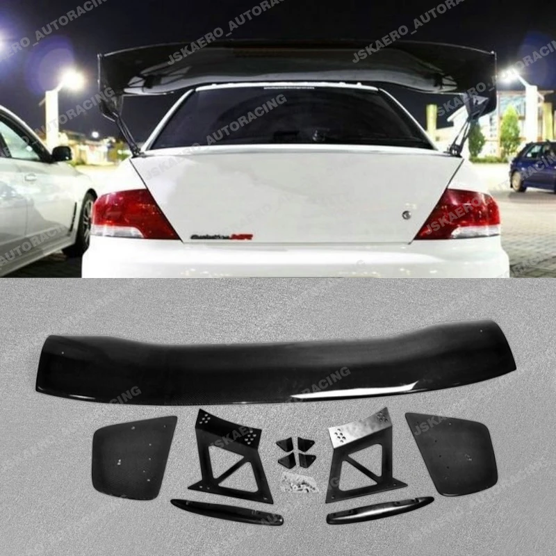 For Mitsubishi EVO 7 8 9 Rear Trunk GT Spoiler Wing Diffusers Carbon Fiber car Bodykits