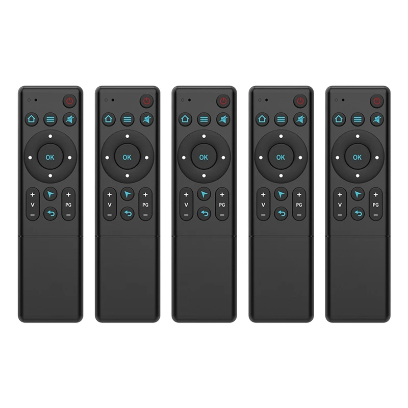 

2025 New-5X M5 Bluetooth 5.2 Air Mouse Беспроводной инфракрасный обучающий пульт дистанционного управления для Smart TV Box ТВ-проектор и ПК Умный дом