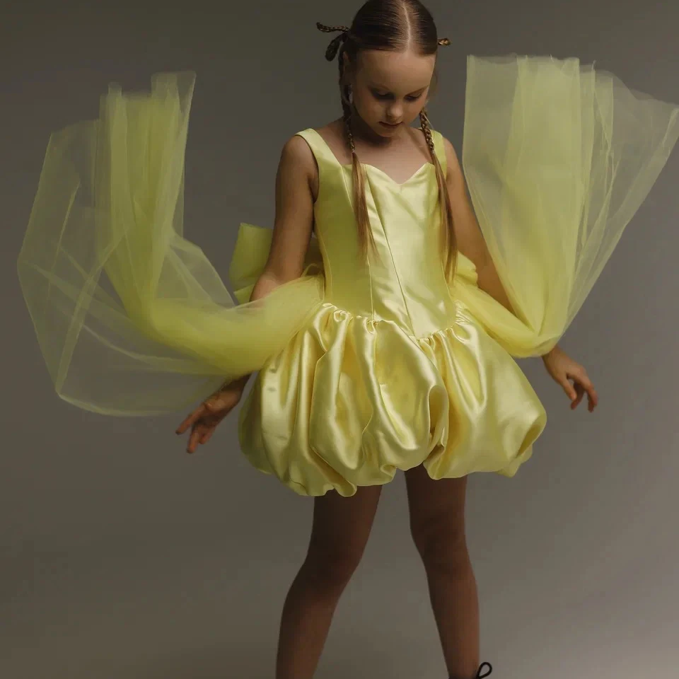 

Платья для девочек Mouzhatee A-Line на бретельках с цветами, для свадеб и вечеринок, выпускные платья для девочек, индивидуальный пошив, 2026