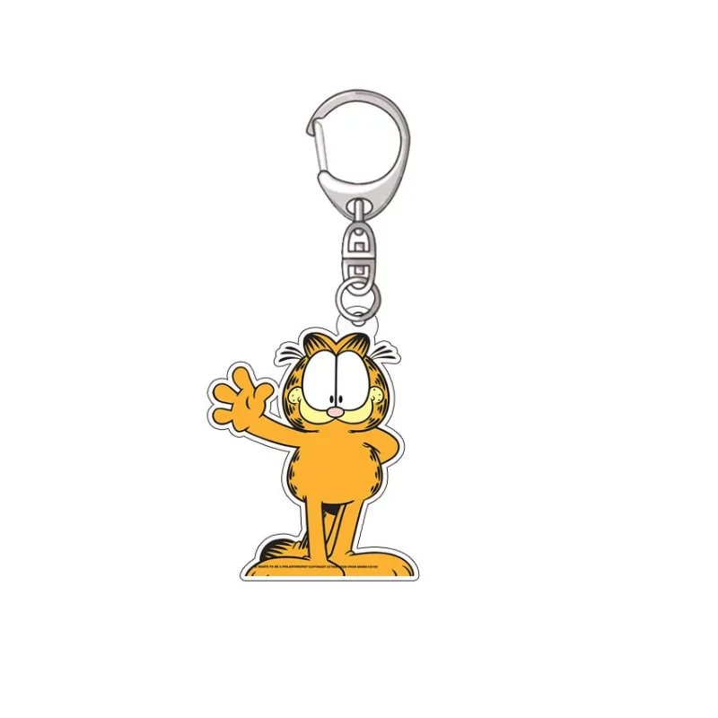 8pcs/set hot New Cute Cartoon Garfields Surrounding Acrylic Keychain Cute Cartoon Gift Small Gift Decoration Emoji Pack view 3