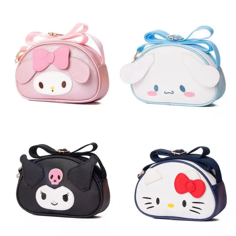 Miniso Cute Cartoon Women'S Cross Shoulder Bag With Large EarsDog Meileti Kuromi Storage BagHellokitty Wallet