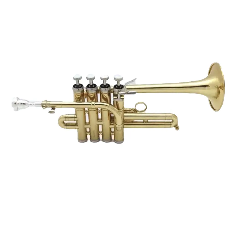 Beautiful sound ODM production trumpet Bb tuning gold lacquerd soprano trumpet