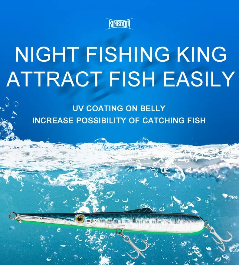 Kingdom Sinking Schwimmender Bleistift-Angelköder, 11 g, 13 g, 30 g, 40 g, harte künstliche Köder, Salzwasser-Seebarsch, Stickbait, harte Wobbler – Detail 8