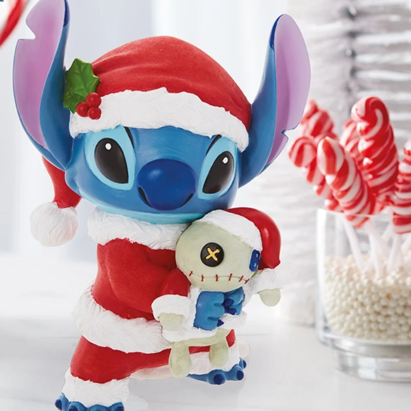 Disney Stitch Christmas Set Kawaii Creative Trendy Ornament Figure Decoration Medium Toy Friend Birthday Gift