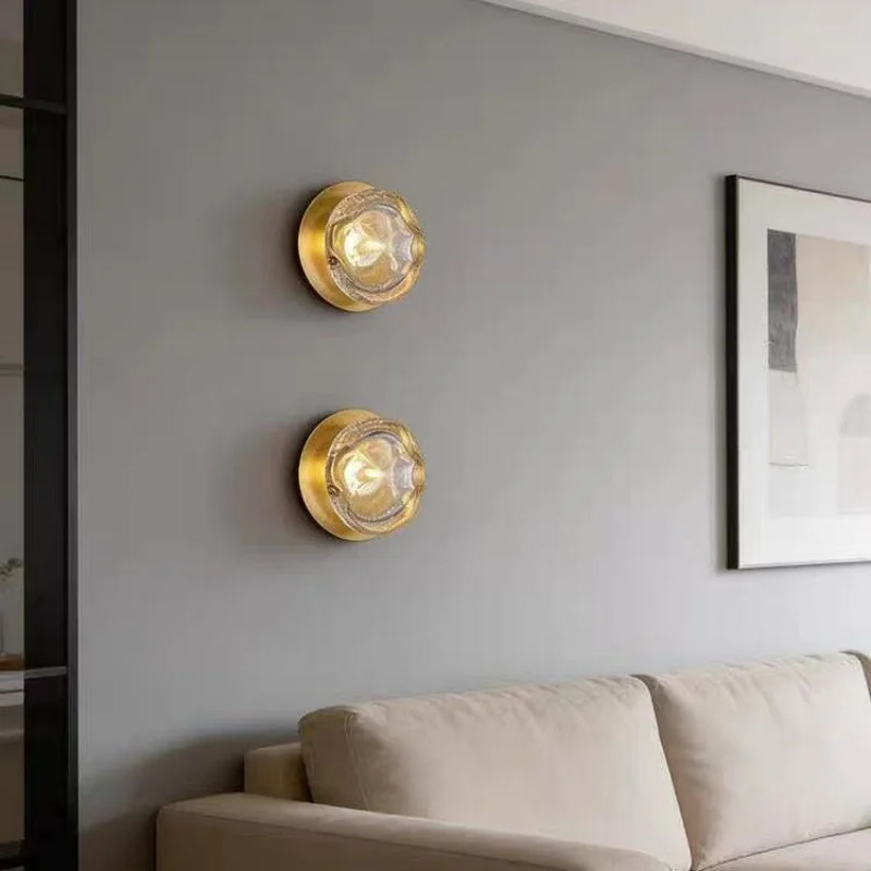 High-End Bedroom Bedside Lamp With Colored Bubble Lava Background Middle Ancient Style Wall Corridor
