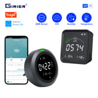 GIRIER Tuya Smart WiFi CO2 Detector Digital Carbon Dioxide Monitor Indoor Air Quality Monitoring Temperature Humidity Sensor