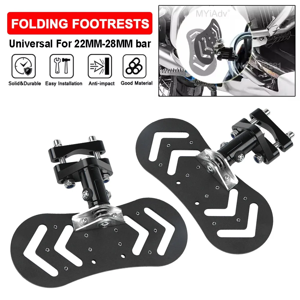 

Motorcycle Highway Folding Footrests For BMW R1250GS R1200GS ADV F750GS F850GS F800GS F700GS F900R F900XR 22MM-28MM Diameter Bar