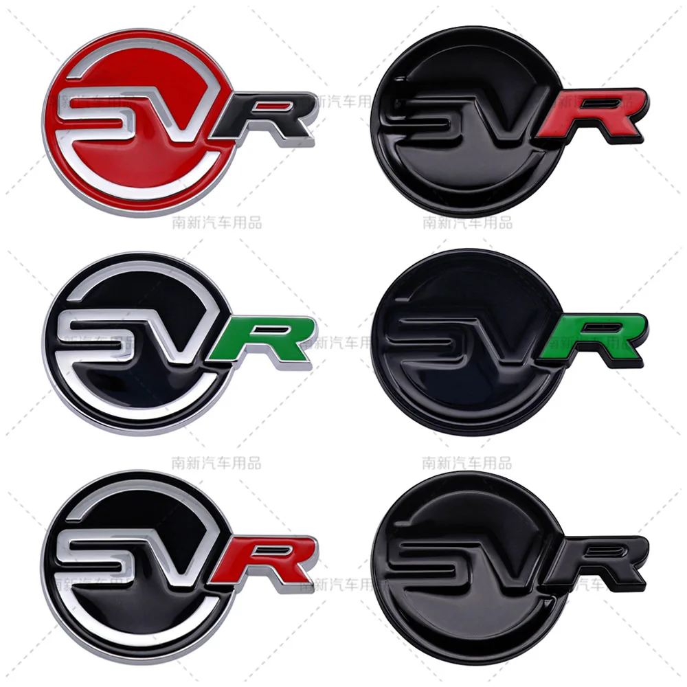 3D Metal Car Sticker Logo SVR Emblem Car Badge Decal For Land Rover Range Rover Sport L494 494 SVR Sticker Accessories