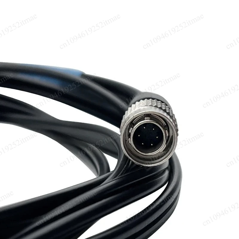 1.8M 12V Battery Cable with Alligator Clips, 6-Pin Power Cord for Surveying Total Station