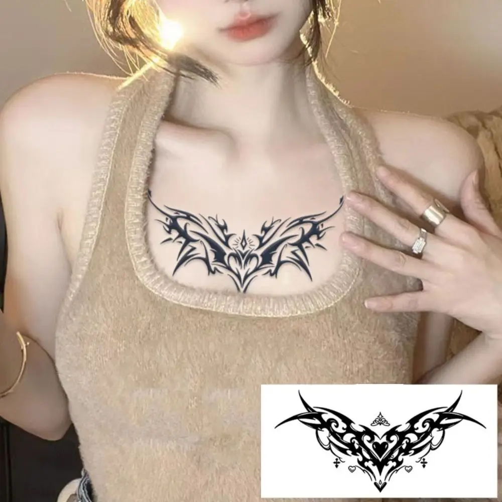 Waterproof Temporary Tattoo Stickers Long-lasting Heart Pattern Punk Tattoo Stickers Sweat-proof Personalized