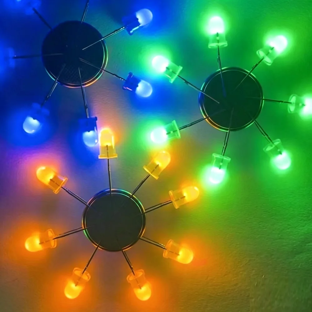 100PCS LED F5 Transparent Water Clear Round 5mm Light Emitting Diode Red Blue Green Orange Yellow White