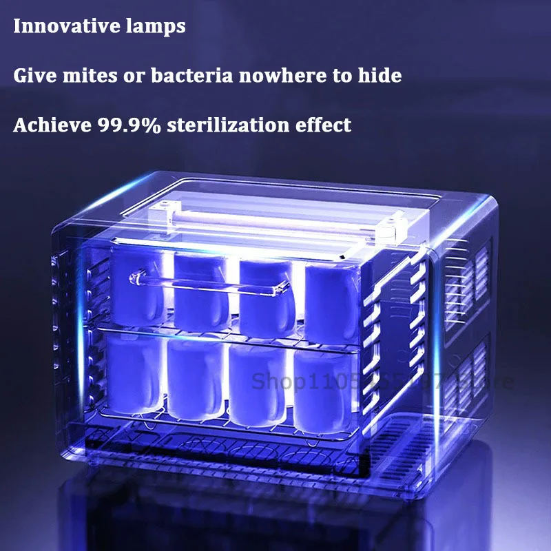 12L UV Disinfection Cabinet Nail Beauty Disinfection Ozone Drying Integrated Dental Tool Sterilizer Hot Air Circulation Drying