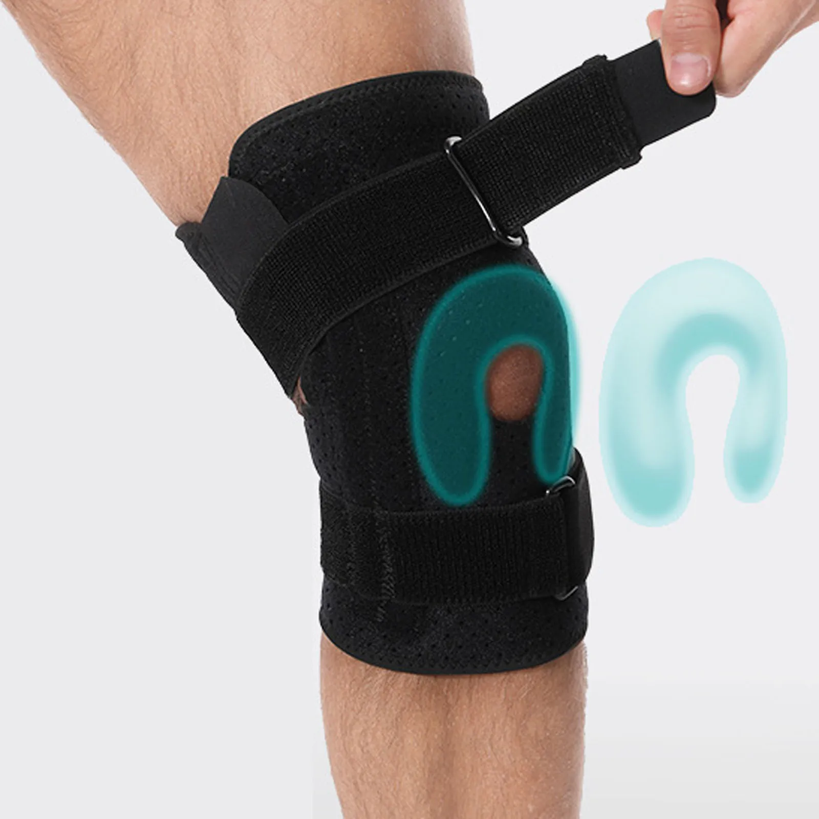 

Наколенники для фитнеса, езды на велосипеде, бега, мягкие накладки под давлением, пружинные щитки для ног, наколенники, альпинизм, спортивное защитное оборудование, 1 шт.