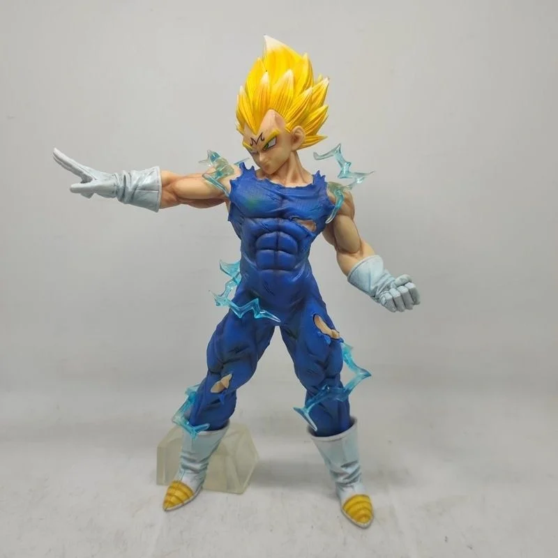 27.5cm Dragon Ball Z Majin Vegeta Action Figure Toys Anime Dbz Super Saiyan Figuras Collection Model Ornaments Toys Festival Gif